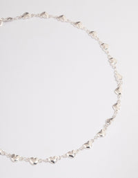 Silver Puffy Heart Choker - link has visual effect only