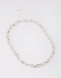 Silver Cable Chain Necklace - link has visual effect only