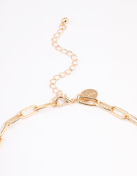 Gold Classic Pin Chain Necklace - link has visual effect only