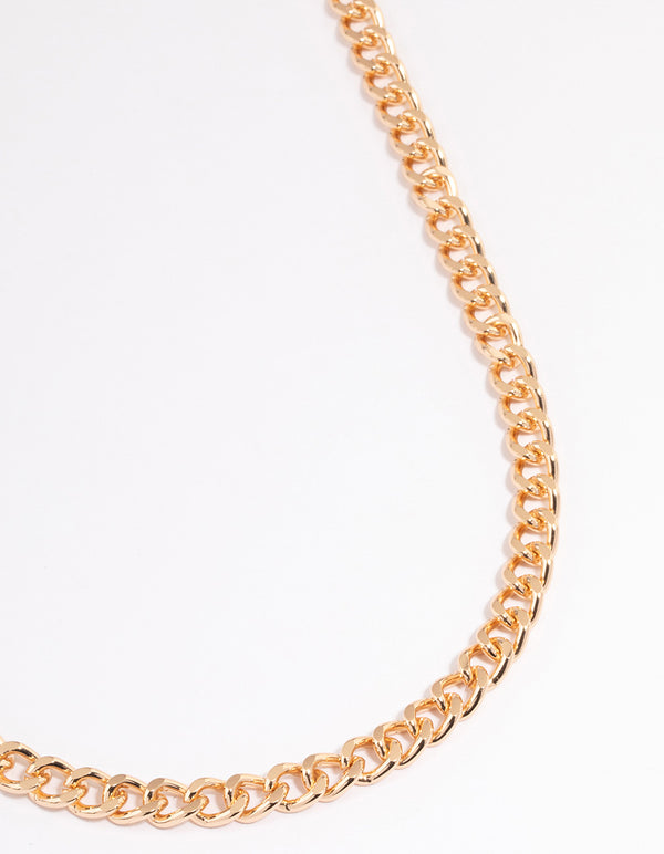 Gold Classic Curb Chain Necklace