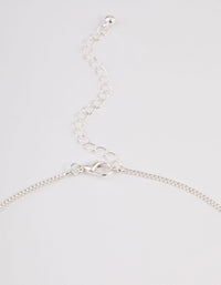 Silver Boxchain Large Diamante Cross Necklace - link has visual effect only