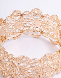 Gold Filigree Stretch Bracelet - link has visual effect only