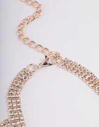 Rose Gold Cupchain Fringe Necklace - link has visual effect only