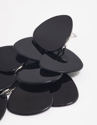 Gunmetal & Black Shelly Drop Earrings - link has visual effect only