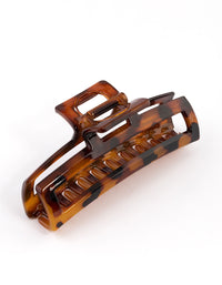 Plastic Small Brown Coated Claw Clips - link has visual effect only