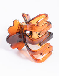 Brown Four Prong Scallop Claw Clip - link has visual effect only