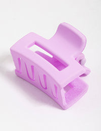 Purple Mini Rectangle Claw Clip - link has visual effect only