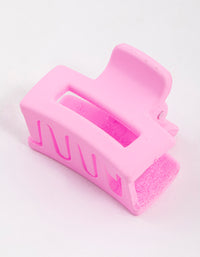 Pink Mini Rectangle Claw Clip - link has visual effect only