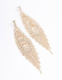 Gold Chain Waterfall Earrings - link has visual effect only