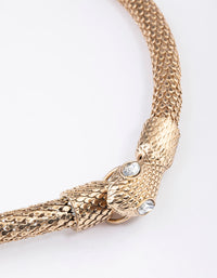 Gold Snake Wrap Necklace - link has visual effect only