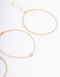 Gold Round & Pear Choker 4-Pack - link has visual effect only