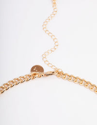 Gold Crystal Heart Choker - link has visual effect only