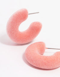 Pink Flick Hoop Earrings - link has visual effect only