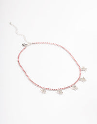 Rhodium Butterfly Curb Choker - link has visual effect only