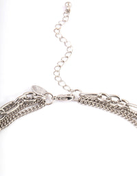 Rhodium Layered Necklace - link has visual effect only