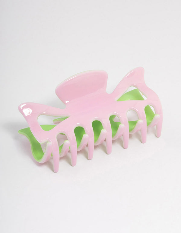 Plastic Contrast Coloured Claw Clip