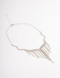 Silver Wavy Fringe Cupchain Necklace - link has visual effect only