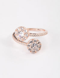 Rose Gold Round Double Wrap Ring - link has visual effect only