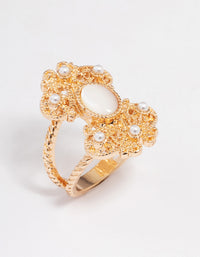 Gold Intricate Filigree Ring - link has visual effect only