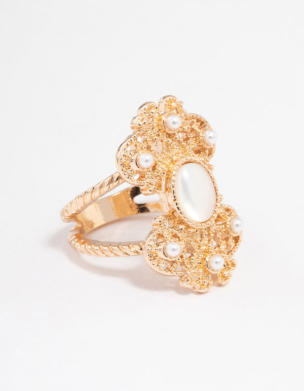 Gold Intricate Filigree Ring