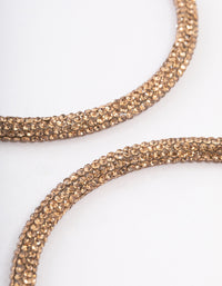 Gold Diamante Hoop Earrings - link has visual effect only