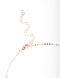 Rose Gold Classic Diamante Cross Necklace - link has visual effect only