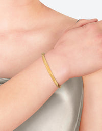 Gold Plated Stainless Steel Subtle Twist Cuff Bracelet - link has visual effect only