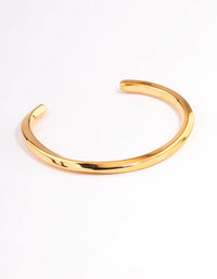 Waterproof Gold Plated Stainless Steel Subtle Twist Cuff Bracelet - link has visual effect only