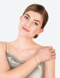 Waterproof Gold Plated Stainless Steel Subtle Twist Cuff Bracelet - link has visual effect only