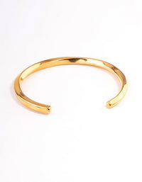 Waterproof Gold Plated Stainless Steel Subtle Twist Cuff Bracelet - link has visual effect only