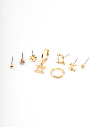 Gold Plated Gemini Star Sign Ear Stackers - link has visual effect only