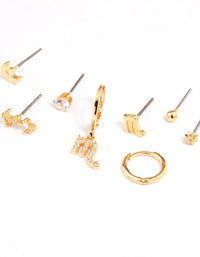 Gold Plated Scorpio Star Sign Ear Stackers - link has visual effect only