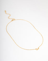 Gold Plated Leo Script Pendant Necklace - link has visual effect only