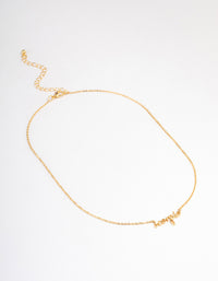 Gold Plated Scorpio Script Pendant Necklace - link has visual effect only