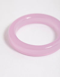 Pink Acrylic Solid Band Ring - link has visual effect only