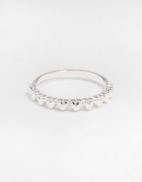 Silver Mini Hearts Ring - link has visual effect only