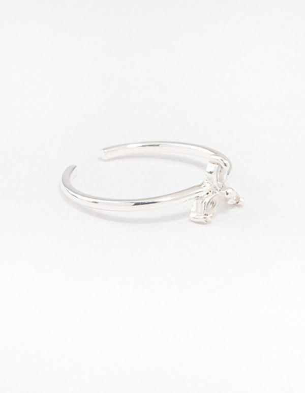 Sterling Silver Trio Marquise Ring