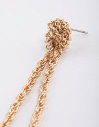 Gold Rope Knotted Drop Earrings - link has visual effect only