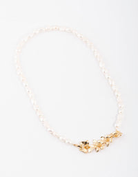 Gold Plated Freshwater Pearl Floral Centre Necklace - link has visual effect only