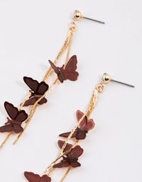 Gold Multi Butterfly Drop Earrings - link has visual effect only