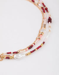 Gold Bead & Pearl Choker Pack - link has visual effect only