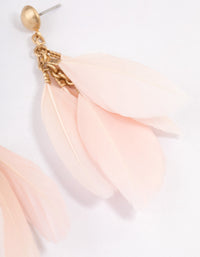 Gold Multi Fluffy Drop Earrings - link has visual effect only