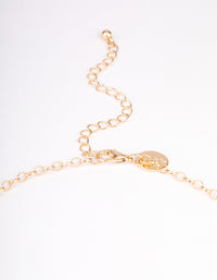 Gold Mixed Leaf Long Necklace - link has visual effect only