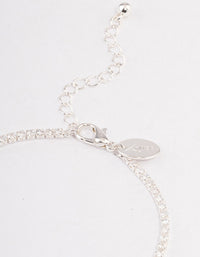 Silver Plated Small Round Tennis Bracelet - link has visual effect only