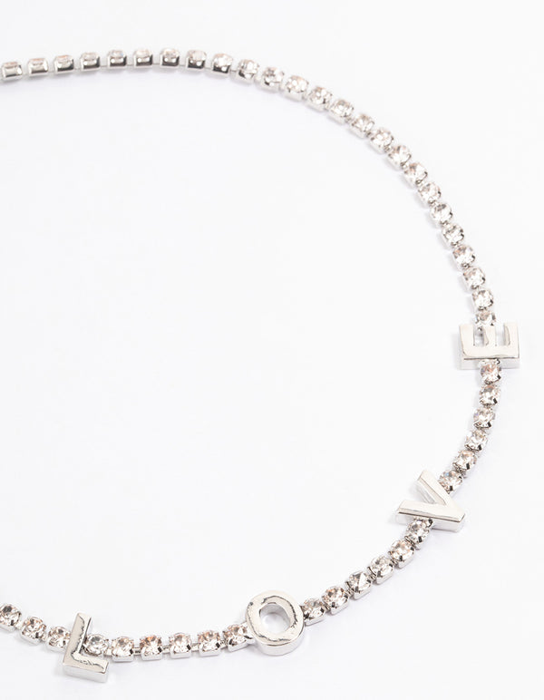 Rhodium Love Cupchain Choker