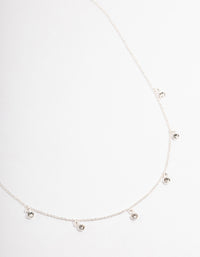 Silver Plated Classic Diamante Droplet Necklace - link has visual effect only