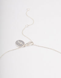 Silver Plated Classic Diamante Droplet Necklace - link has visual effect only