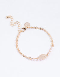 Gold Facet & Boho Disc Bracelet Pack - link has visual effect only