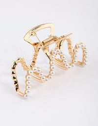 Gold Pearl Wavy Claw Clip - link has visual effect only