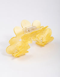 Plastic Yellow Small Curved Cut Out Claw Clip - link has visual effect only